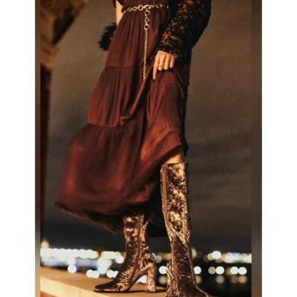 NIB - Jeffrey Campbell x Anthropologie Taupe Naissance Boots - 8.5 - Picture 5 of 6